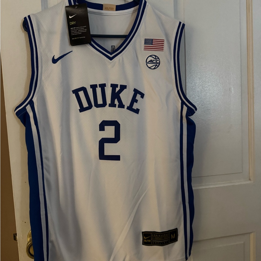 Nike White and Blue Women's Jersey